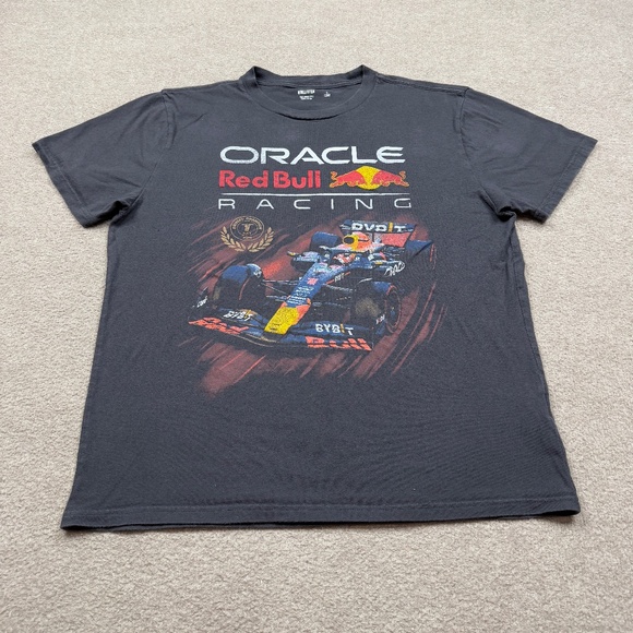 Hollister Shirt Men Large L Gray Short Sleeve Racing Car Logo Relaxed Fi… - Picture 1 of 8